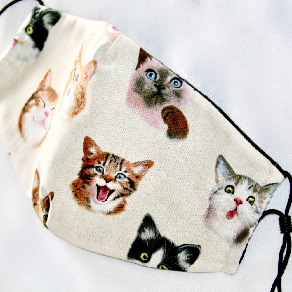 Face Mask Fashion, Reusable Washable, Unisex Cats